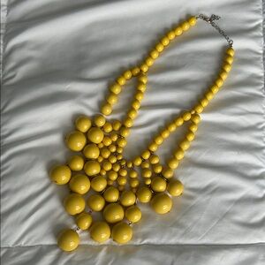 Bold Yellow Necklace | Yellow Necklace | Bauble Necklace